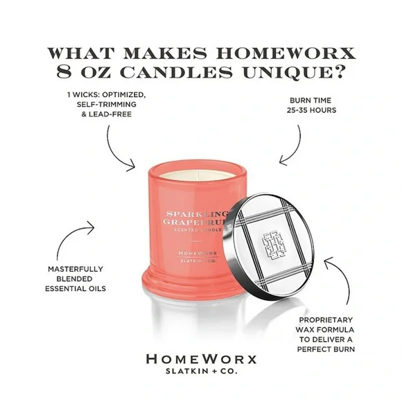 HomeWorx Slatkin & Co. Sparkling Grapefruit Scented Candle - Picture 3 of 5